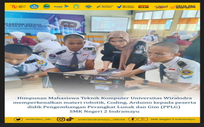 Hari Kedua Pengabdian Mahasiswa Teknik Komputer UNWIR: Siswa SMKN 2 Indramayu Antusias Belajar Coding Arduino